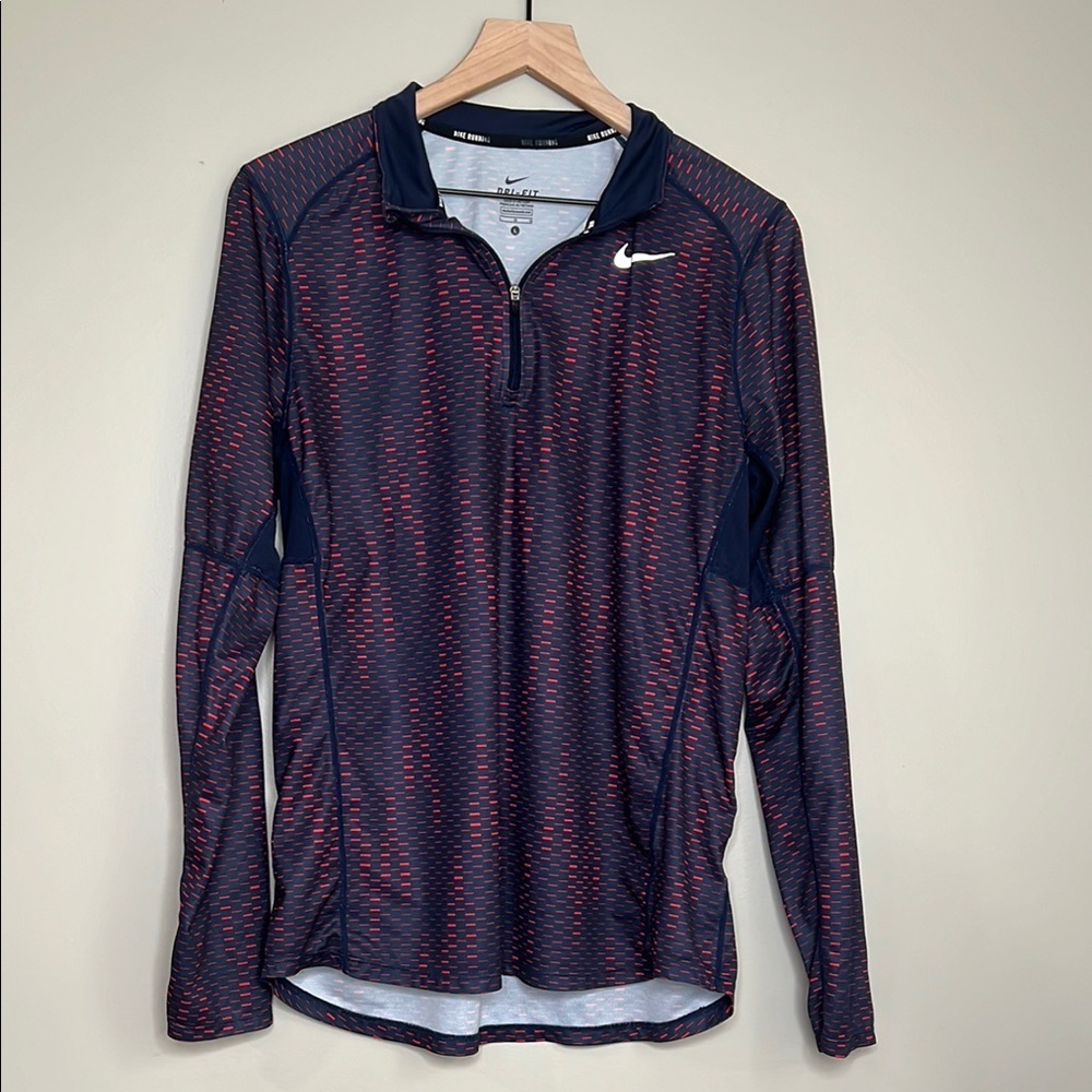 Nike Blue and Red Lightweight Shirt Large